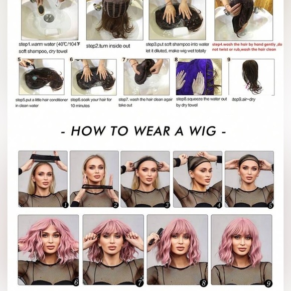 33 Inch Ombre Brown & Blonde wig with highlights with bangs - Picture 6 of 14